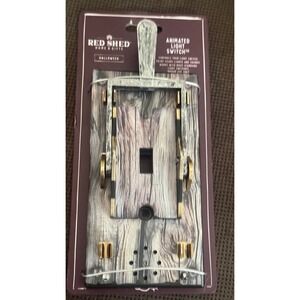 Red Shed Home & Gifts Animated Light Switch Cover Halloween Wooden Look